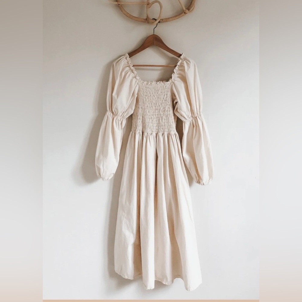Wyldershop Daisy dress cream